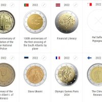 Сет/Лот 2 евро монети (възпоменателни) 2022/ 2 Euro Coin, снимка 2 - Нумизматика и бонистика - 36629756