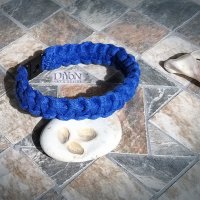 Мъжка плетена гривна, синя, снимка 1 - Гривни - 32773284