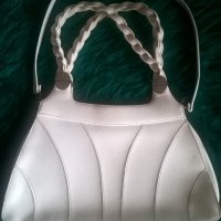 чанта дамска естествена кожа бяла, снимка 1 - Чанти - 28171162