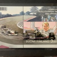 1350. Финландия 1995 = “ Спорт. Мика Хакинен - шампион на Формула1 (F1) за 1998 г. ” , MNH, **, снимка 1 - Филателия - 39357037