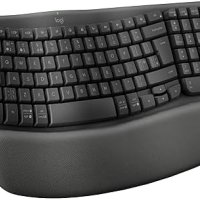 Нова Безжична ергономична клавиатура Logitech Wave Keys с омекотена опора, снимка 6 - Клавиатури и мишки - 43686793