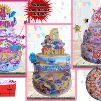 Картонени торти и парти артикули за момичета-авторски дизайн,фотопечат, снимка 9 - Подаръци за рожден ден - 44866349