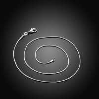 Посребрен кръгъл стилен синджир колие ланец дамски огърлица ланче 925 печат за късмет здраве и ща, снимка 5 - Колиета, медальони, синджири - 38359386