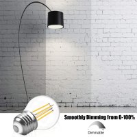 5 бр. Bonlux E27 4W G45 LED крушки/Димируема/Filament/Mini Globe/6000K/икономична/350 лумена, снимка 4 - Лед осветление - 40271335