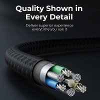 Orico кабел Cable USB C-to-C PD 60W Charging 2.0m Black - GQZ60-20-BK, снимка 6 - Кабели и адаптери - 44087441