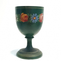 Винтидж дървени чаши за яйца, ръчно рисувани с очарователни детайли., снимка 8 - Антикварни и старинни предмети - 36574935