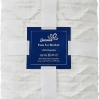 Одеяло Qucover, бяло пухкаво одеяло с двустранен дизайн, 150x200 см, снимка 7 - Олекотени завивки и одеяла - 43166871