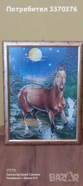 Светещ в тъмното пъзел-500 части-рамкиран, снимка 1