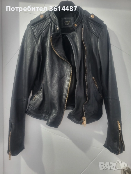 Яке ZARA, естествена кожа, снимка 1