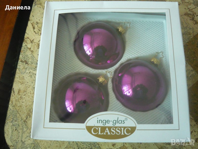 Стъклени играчки за елха INGE GLAS, снимка 1
