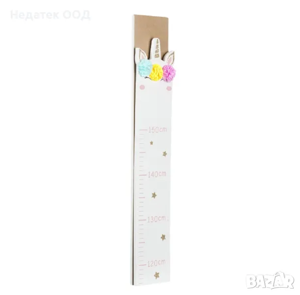 Ръстомер за стена, Eднорог, Дървен, 115x13x0.8 см, снимка 1