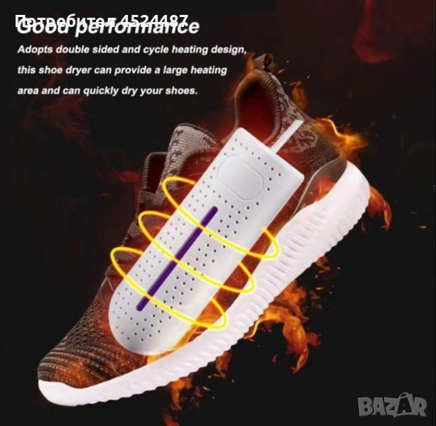 Сушилня за обувки и UV стерилизатор 2в1. Изсушава бързо, стерилизира, премахва миризми, дезодорира. , снимка 1