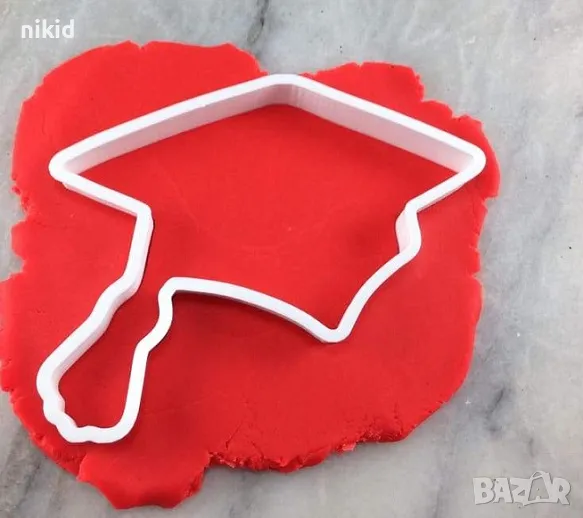 Тога шапка дипломиране завършване бал абитуриент  пластмасов резец форма фондан тесто бисквитки, снимка 1