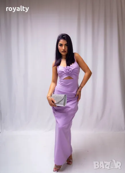 Елегантна лилава дамска рокля , снимка 1