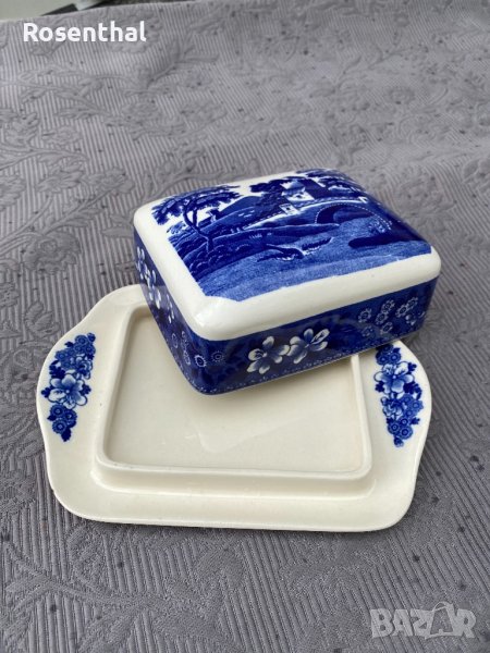 Английска порцеланова кутия за масло Spode, снимка 1