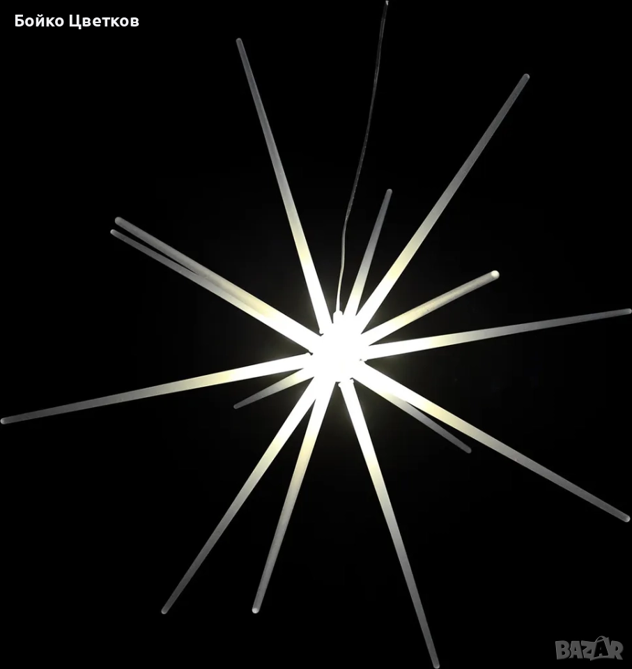 Коледна 3D Led звезда с мигащ ефект с 8 режима на работа!, снимка 1