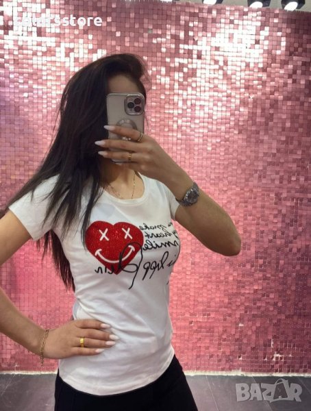 Бяла тениска Pfilipp Plein код VL405, снимка 1