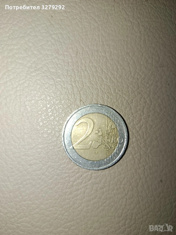 Рядка монета 2 евро 2001г. Франция с дърво на живота неправилно изсичана, 2 броя цената е за брой., снимка 1