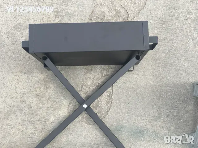 Скара на дървени въглища с сгъваеми крака/неръждавейка, снимка 1