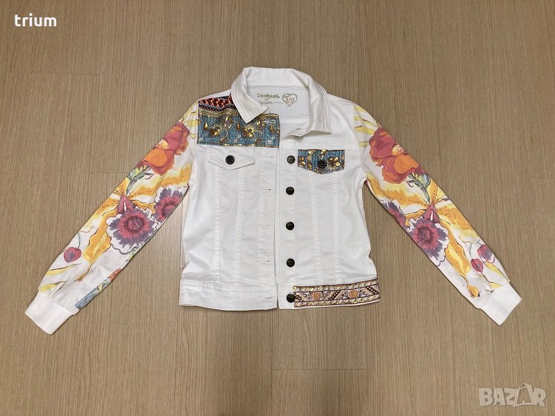 Детско дънково яке Desigual с апликации - ръст 146-152 см., 11-12 г., снимка 1