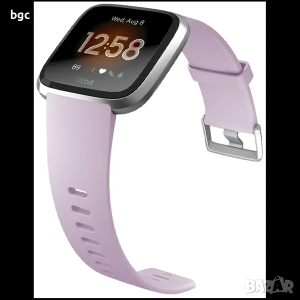 Висок Клас Умен НОВ Часовник Smartwatch Fitbit Versa 2, NFC, Stone/Mist Grey - 24месеца гаранция, снимка 1