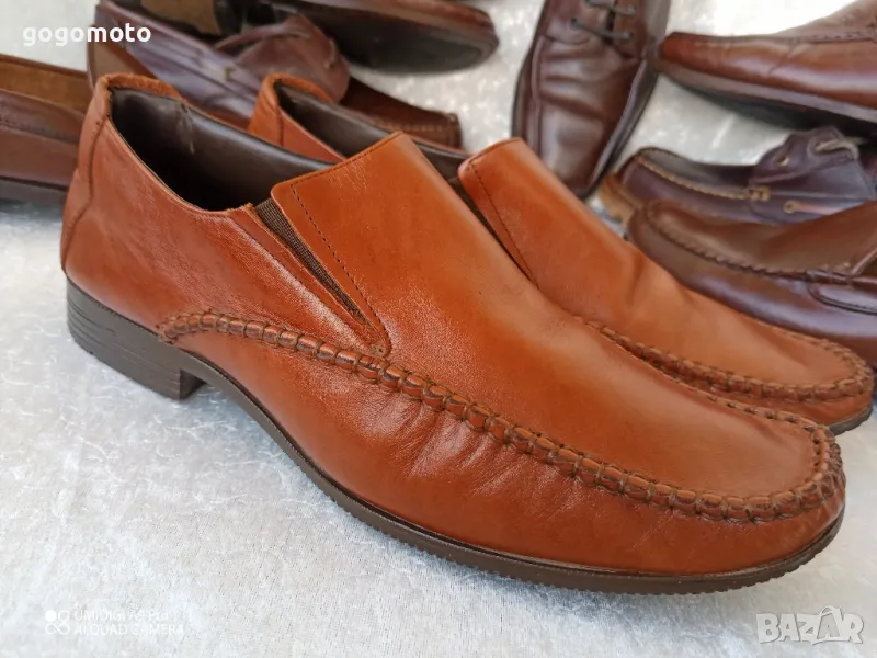 Мъжки мокасини КАТО НОВИ LUCIANO BELLINI® original, 💯 % естествена кожа, 42 - 43, снимка 1