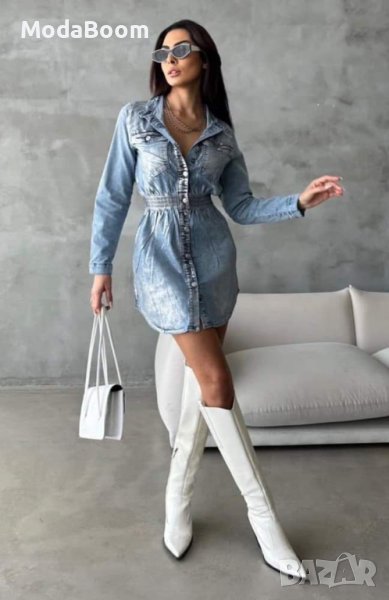 💥🆕Еластична и мека деним дамска рокля🆕💥, снимка 1