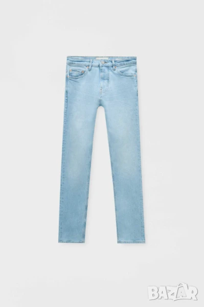 Мъжки дънки Pull&Bear, Slim Fit, 99% памук, 1% еластан, Светлосини, 44, снимка 1