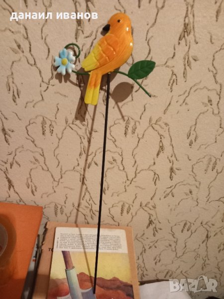 градински стик птичка 38 см., снимка 1