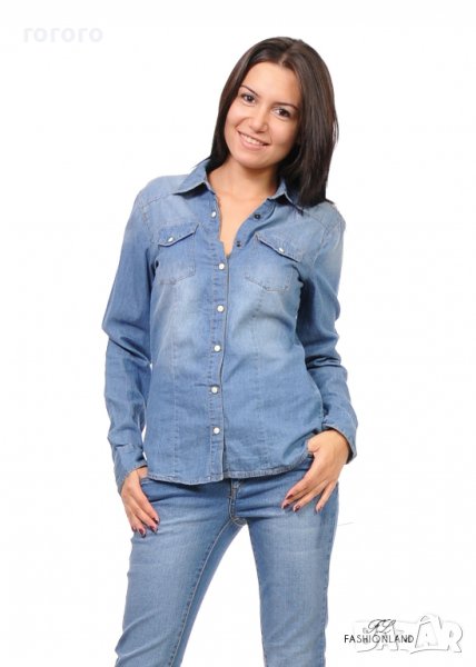 дънкова риза-С размер, снимка 1