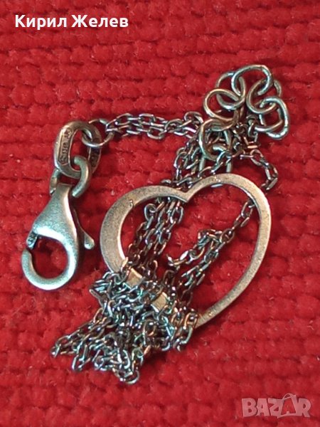 ФИНА СРЕБЪРНА ГРИВНА СРЕБРО 925 със СРЕБЪРНО СЪРЧИЦЕ 40265, снимка 1