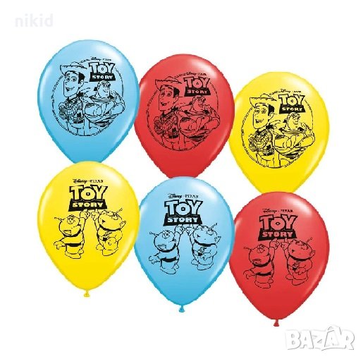 3 бр Играта на Играчките toy story Обикновен надуваем латекс латексов балон парти хелий или газ, снимка 1