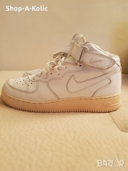 Retro NIKE AIR FORCE 1 Mid White/White, снимка 1