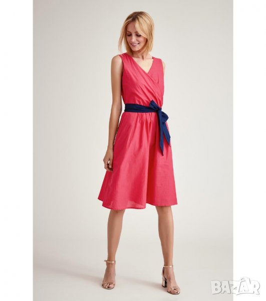 Розова лятна памучна рокля без ръкави марка Tatuum , снимка 1