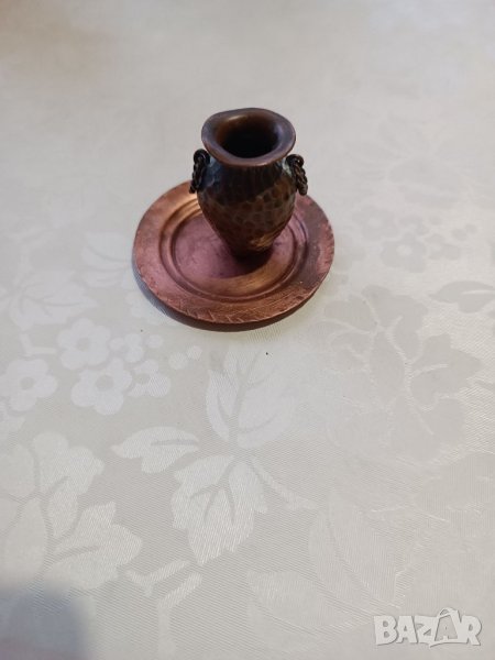 Делва с поставка медни ръчна изработка , снимка 1