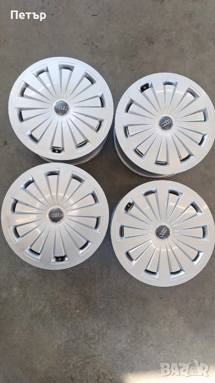 ОРИГИНАЛНИ АЛУМИНИЕВИ ДЖАНТИ ЗА АУДИ /ТАСОВЕ/ -5Х112Х57-16 цола, снимка 1