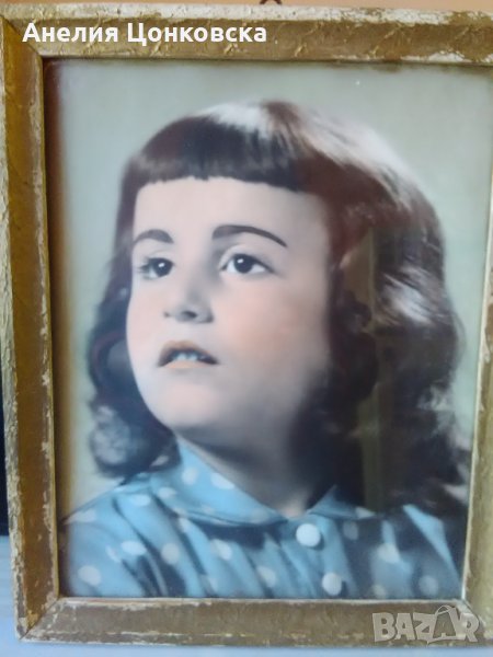 Фотопортрет ръчно рисуван 60-те г., снимка 1