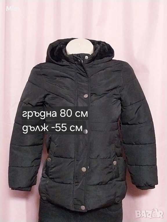 PRIMARK 8-9/135 Детска зимна шуба за момиче в черно , снимка 1