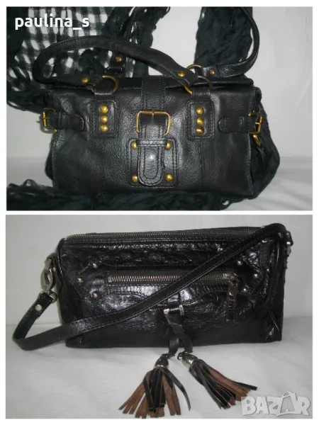 Два броя / Eстествена кожа / Дамска чанта / Винтидж Бутик, снимка 1