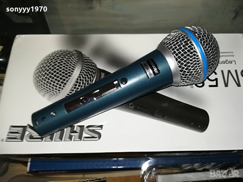 профи микрофон-shure комплект-внос швеицария, снимка 1