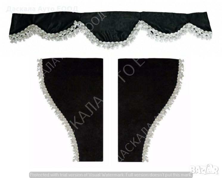 Комплект от 3 части декоративни пердета УНИВЕРСАЛНИ за камион, 4 ЦВЯТА , снимка 1