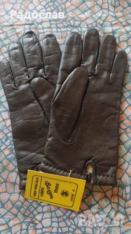 Български зимни ръкавици от естествена кожа , снимка 2 - Ръкавици - 44052859