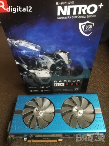 Видео карта Sapphire Radeon RX 580 Nitro+ Special Edition 8GB 24м. Гаранция, снимка 4 - Видеокарти - 49792273