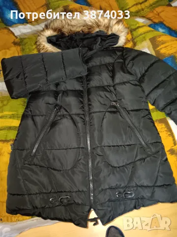 Зимно яке с качулка, снимка 2 - Якета - 48685183