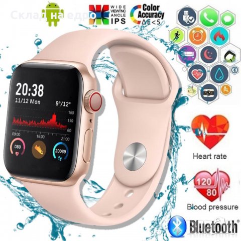 2023 Умен Smart Часовник Гривна Apple Watch Series 6 44mm iWatch, снимка 2 - Смарт гривни - 33010224