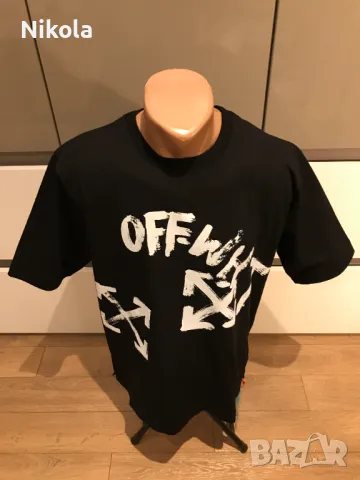 OFF-WHITE™ PAINT SCRIPT SKATE тениска, размер: S, снимка 2 - Тениски - 48678313