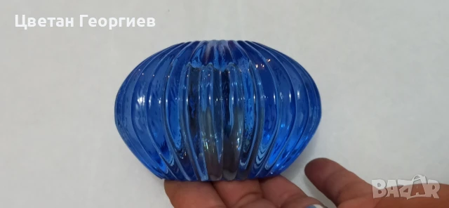 стъклен свещник, снимка 3 - Декорация за дома - 50999327