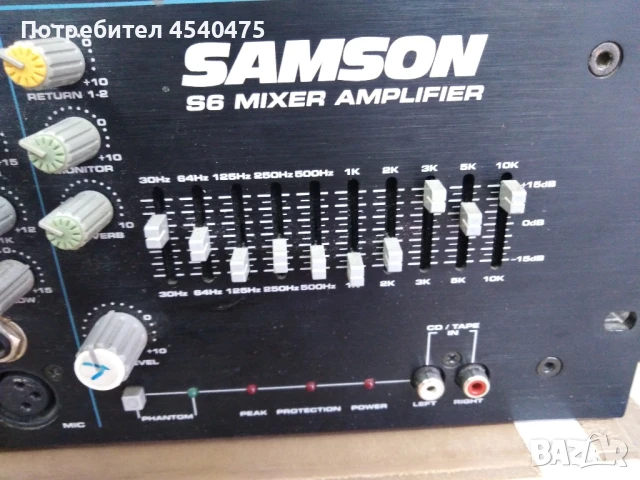 усилвател SAMSON S6 MIXER , снимка 2 - Ресийвъри, усилватели, смесителни пултове - 51126902