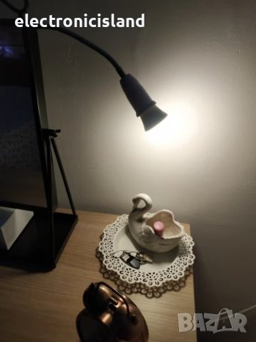 Гъвкав удължител държач за лампа, LED крушка, E27 с превключвател ВКЛ./ИЗКЛ., 30CM, снимка 11 - Други - 39110164