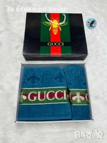 Gucci Луксозни Хавлии - 2бр. в кутия - Налични Различни Цветове Код E433, снимка 10 - Хавлиени кърпи - 50482776
